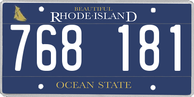 RI license plate 768181
