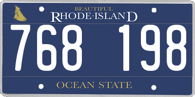 RI license plate 768198