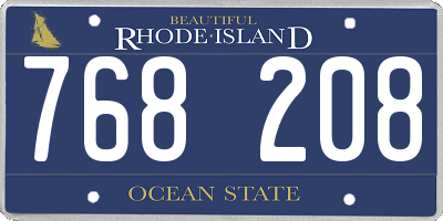 RI license plate 768208