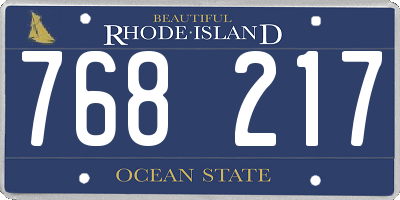 RI license plate 768217