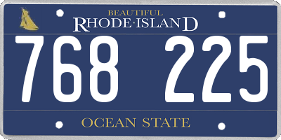 RI license plate 768225