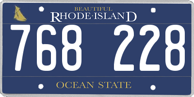RI license plate 768228