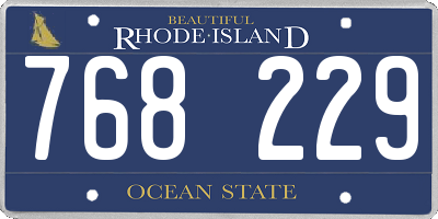 RI license plate 768229