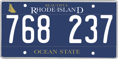 RI license plate 768237