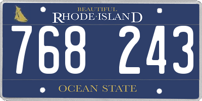 RI license plate 768243