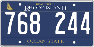 RI license plate 768244