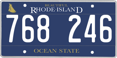 RI license plate 768246