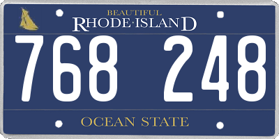 RI license plate 768248