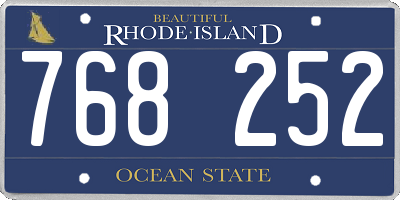RI license plate 768252