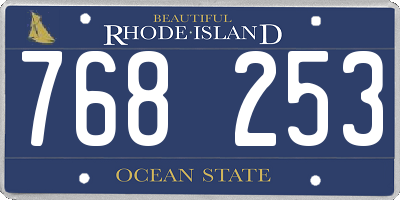 RI license plate 768253