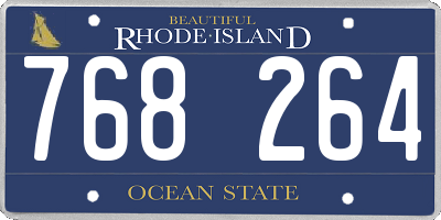 RI license plate 768264