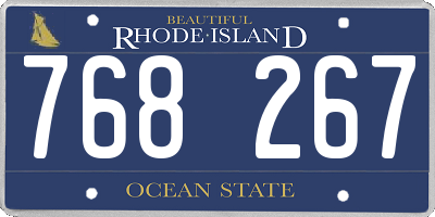 RI license plate 768267