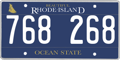 RI license plate 768268