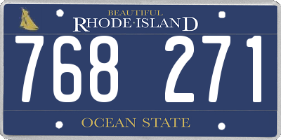 RI license plate 768271
