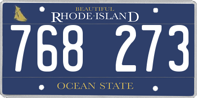 RI license plate 768273
