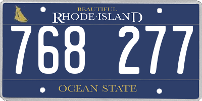 RI license plate 768277