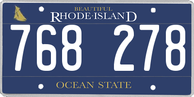 RI license plate 768278