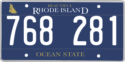 RI license plate 768281