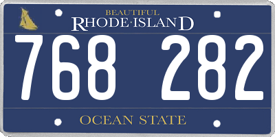 RI license plate 768282