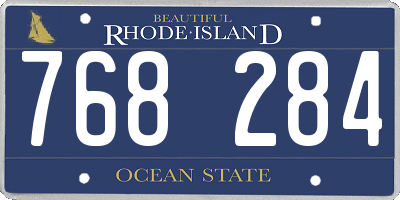 RI license plate 768284