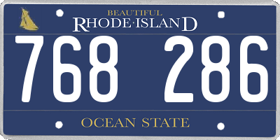 RI license plate 768286