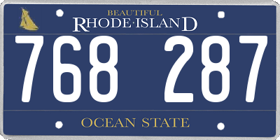 RI license plate 768287