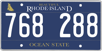 RI license plate 768288