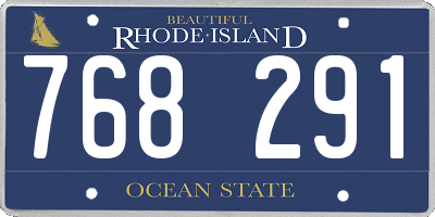 RI license plate 768291