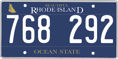 RI license plate 768292