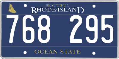 RI license plate 768295