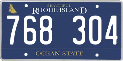 RI license plate 768304