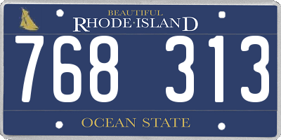 RI license plate 768313