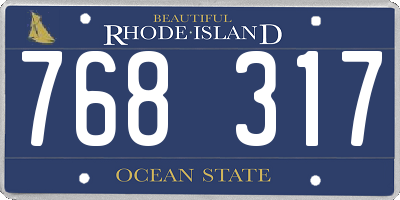 RI license plate 768317