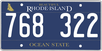 RI license plate 768322