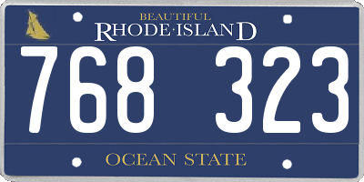 RI license plate 768323