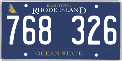 RI license plate 768326