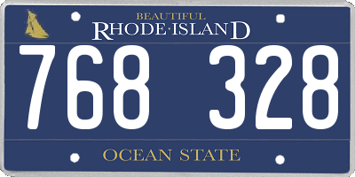 RI license plate 768328