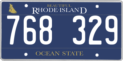 RI license plate 768329