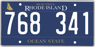 RI license plate 768341