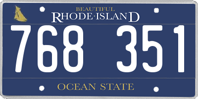 RI license plate 768351
