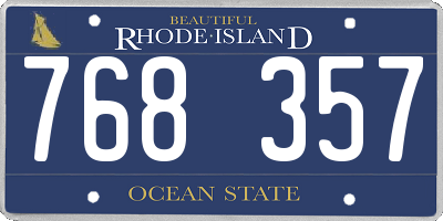 RI license plate 768357
