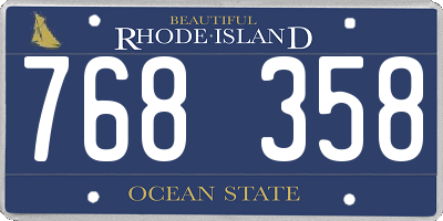 RI license plate 768358