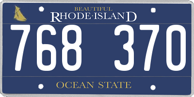 RI license plate 768370