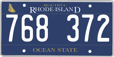 RI license plate 768372