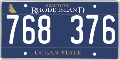 RI license plate 768376