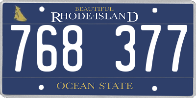 RI license plate 768377