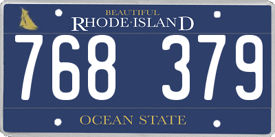 RI license plate 768379