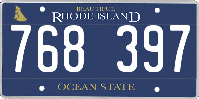 RI license plate 768397