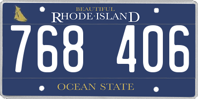 RI license plate 768406