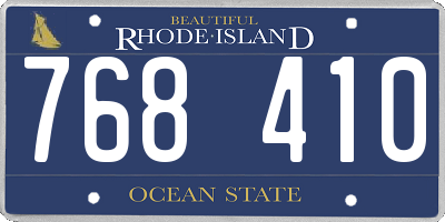 RI license plate 768410